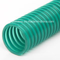 Manguera de espiral de PVC duradero con hélice verde de PVC